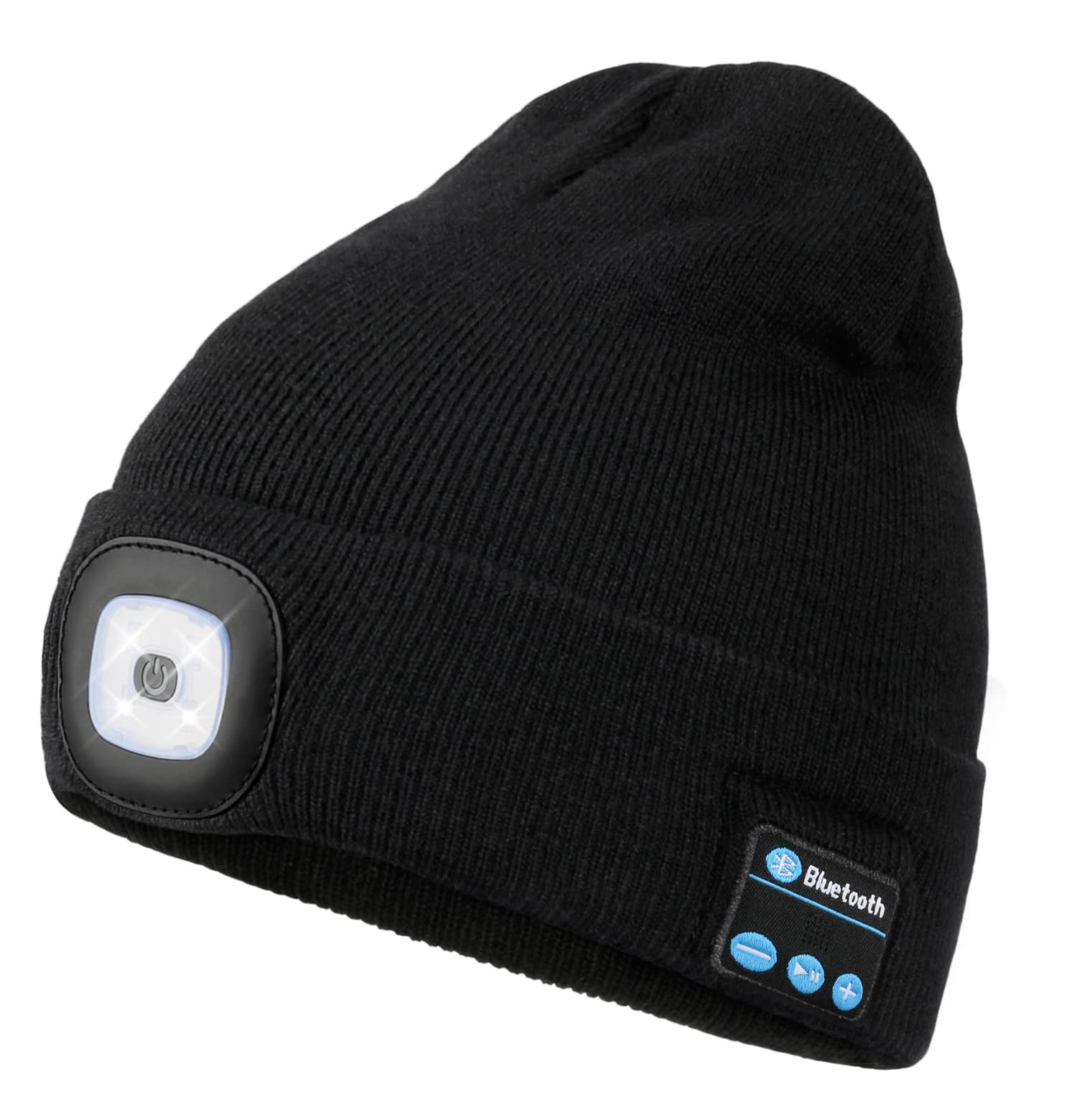 Wmcaps Bluetooth Beanie with a Light, Unisex USB Rechargeable 4 LED Fashlight Hat with Cordless H... | Amazon (US)
