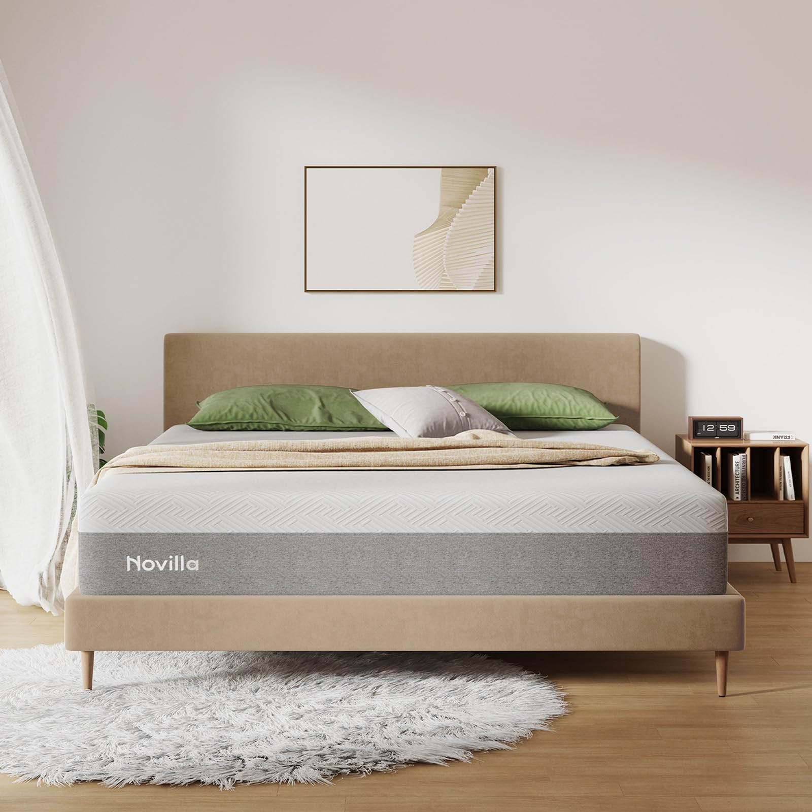 Novilla King Size Mattress, 12 Inch Gel Memory Foam King Mattress for Cool Night & Pressure Relie... | Amazon (US)