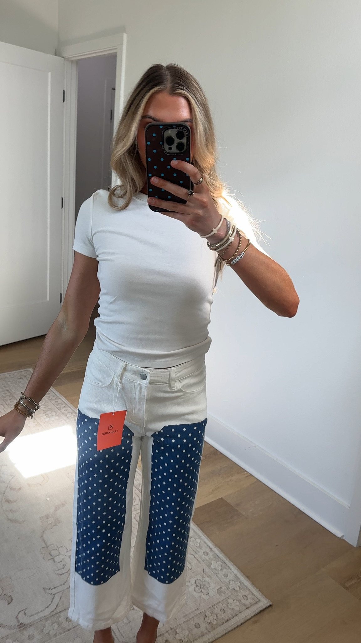 Amazon size 2 Tankaneo Womens Cropped Jeans Polka Dot Casual High Waisted Patchwork Straight Leg Denim Pants with Pockets

#LTKootd #LTKSaleAlert #LTKSeasonal