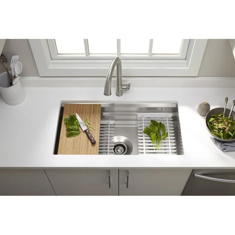 5540-NA Prolific 33" L x 17-3/4" W x 11" Undermount Single Bowl Kitchen Sink with Accessories | Wayfair North America