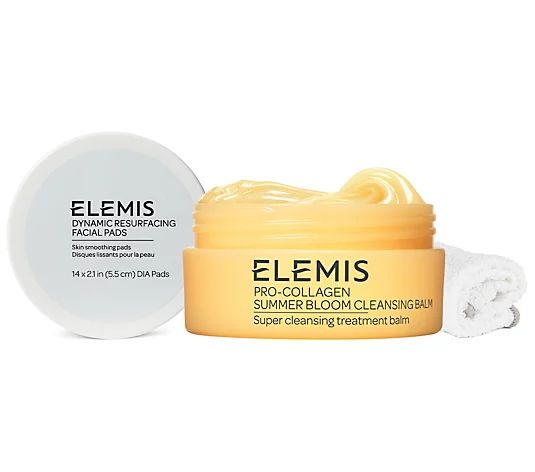 ELEMIS Pro-Collagen Summer Bloom Cleansing Balm w/ Facial Pads - QVC.com | QVC