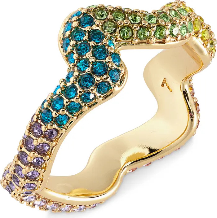 Kurt Geiger London Crystal Rainbow Pavé Wavy Ring | Nordstromrack | Nordstrom Rack