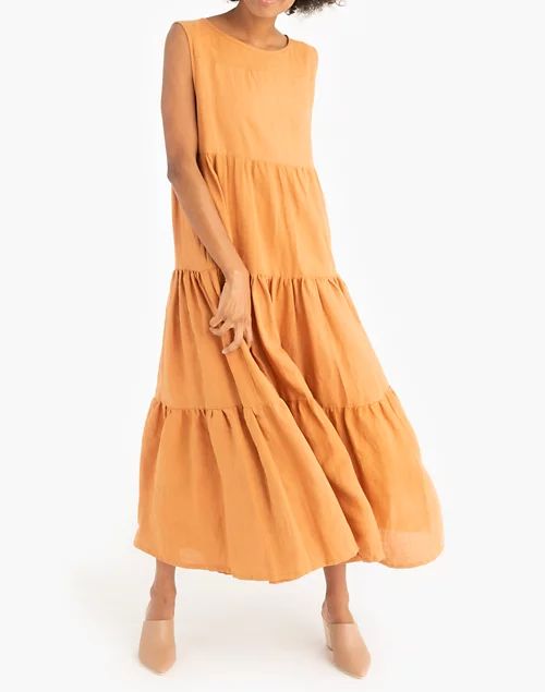 Tribe Alive™ Organic Linen Tiered Maxi Dress | Madewell