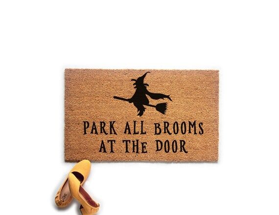 Park All Brooms at the Door Halloween Doormat  Halloween | Etsy | Etsy (US)