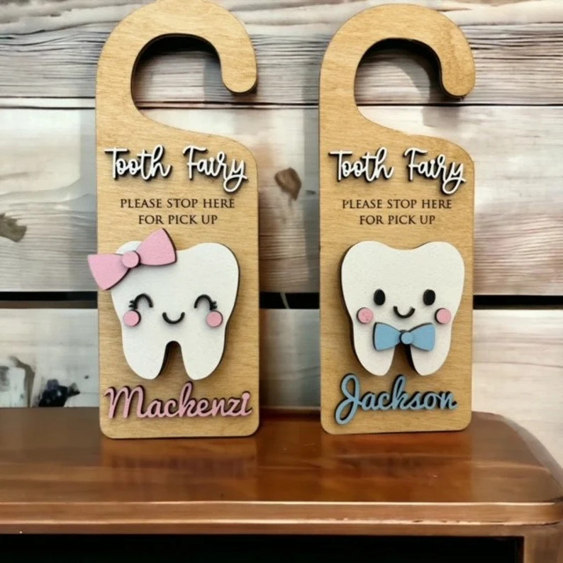Personalized Tooth Fairy Door Money Holder Hanger - Etsy | Etsy (US)