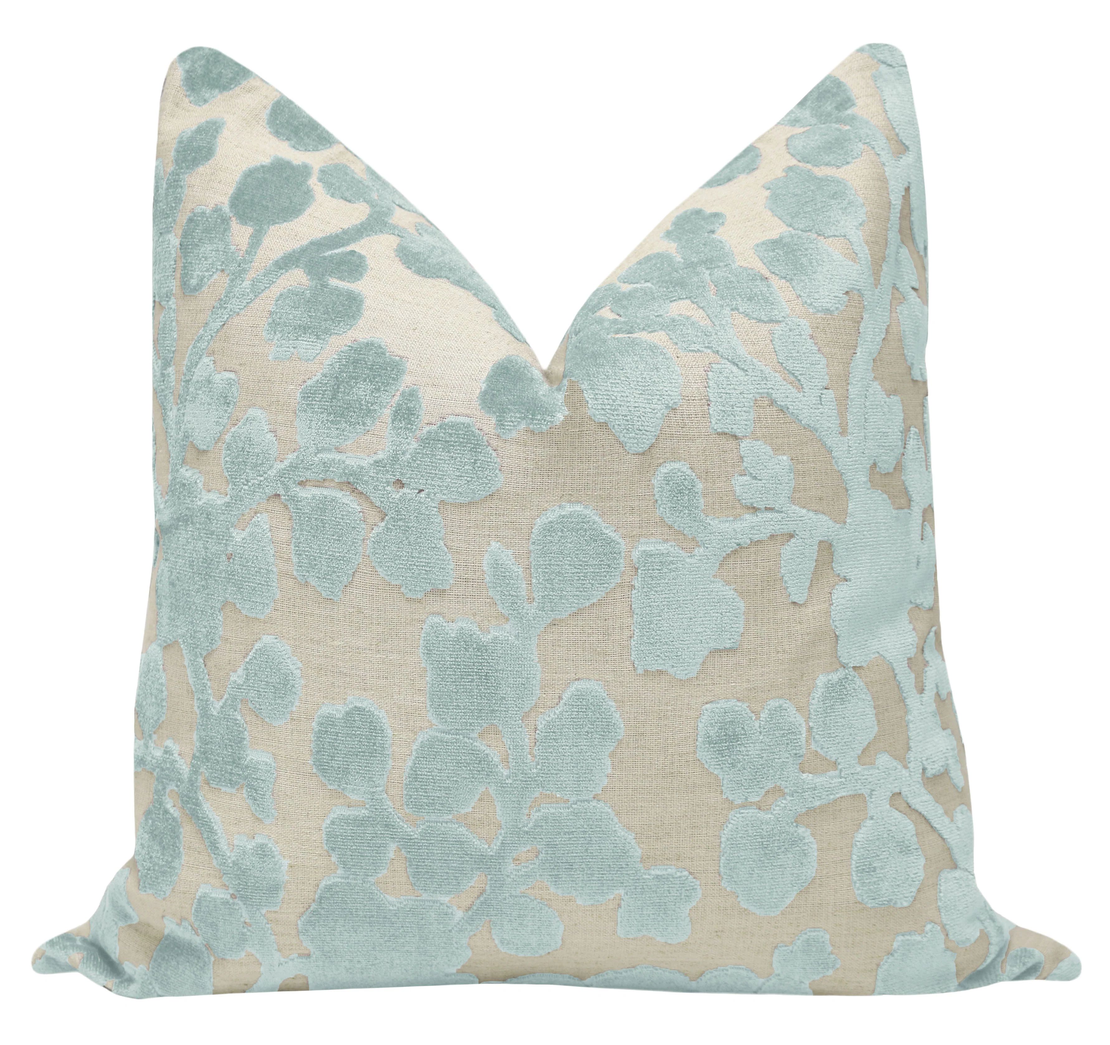 Blossom Cut Velvet // Spa Blue | LITTLE DESIGN COMPANY