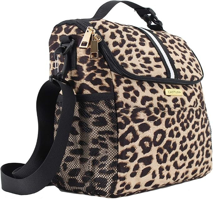 Women Insulated Lunch Bag,Large Lunch Tote Bag with Detachable Shoulder Strap and Buckle Handle L... | Amazon (US)
