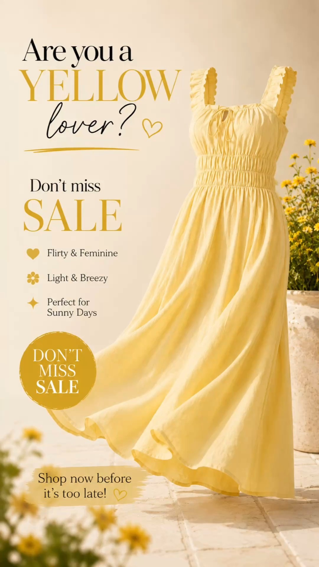 Sunshine in a dress. ☀️ This soft yellow maxi is everything I love about summer—light, feminine, and easy to wear. Whether you’re headed on vacation, enjoying brunch with friends, or simply savoring a slow morning at home, this dress brings a little sunshine wherever you go.
And can we talk about this color? Yellow has a way of making you feel happy before you even leave the house.
💛Are you a yellow lover, or do you usually reach for neutrals? Let me know below! 
💛Save this post for summer outfit inspiration and share it with a friend who needs a little sunshine in her wardrobe.

💛Comment SHOP for links
💛Check that you're following @anyaslooks so Instagram lets me send the link :)
💛I may receive a small commission if you shop through my links (at no extra cost to you)
💛Follow @anyaslooks for more midsize over 50 ootd