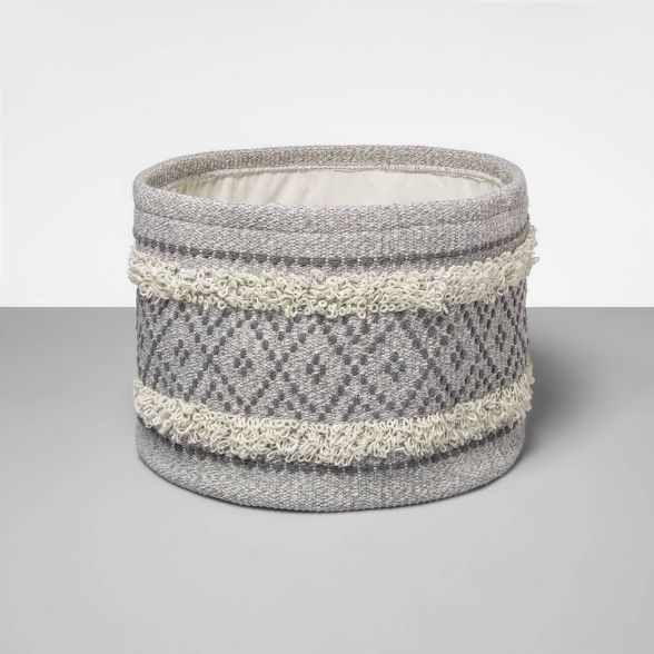 Soft Rug Basket w/ Detail Gray - Opalhouse™ | Target