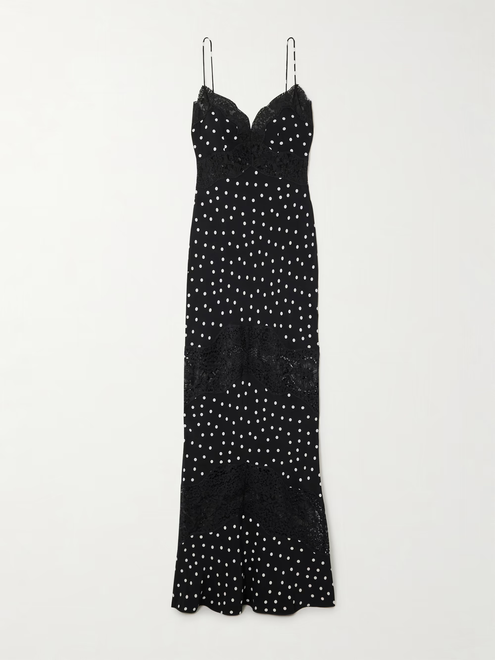 Celyn lace-trimmed polka-dot crepe maxi dress | NET-A-PORTER (UK & EU)