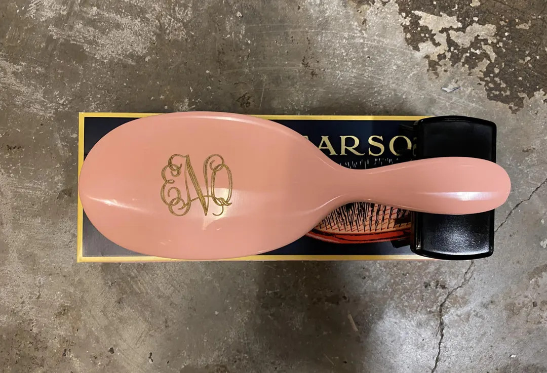 Mason Pearson Pink Popular Mixture Hairbrush with Engraving | Etsy (US)