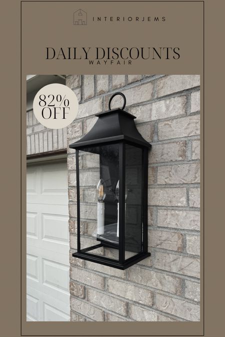 I have three of these outdoor wall sconces. I love them so much. It comes with a sensor to turn on in the evening and off in the morning. Looks like a vintage outdoor lights, 82% off, making it an incredible price Wayfair lighting, outdoor lighting.

#LTKstyletip #LTKsalealert #LTKhome