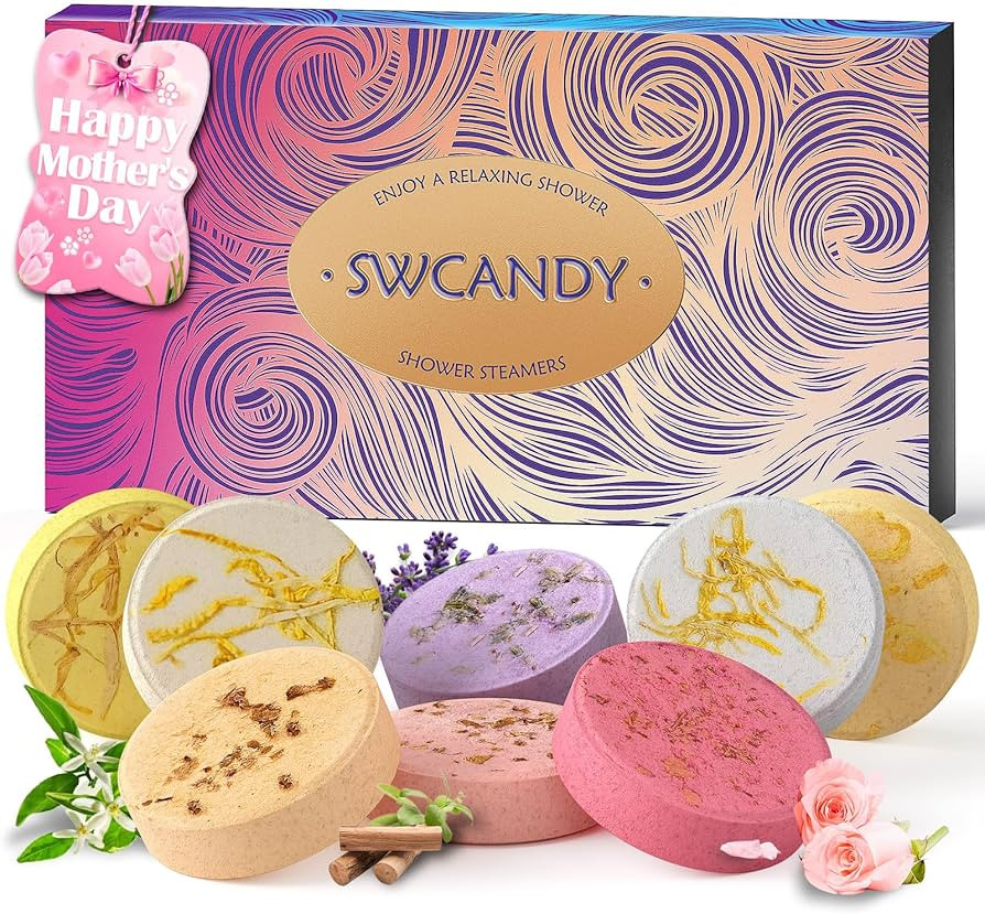 Aromatherapy Shower Steamers Gifts for Mom - Swcandy 8 Pcs Bath Bombs Gifts for Women, Shower Bom... | Amazon (US)
