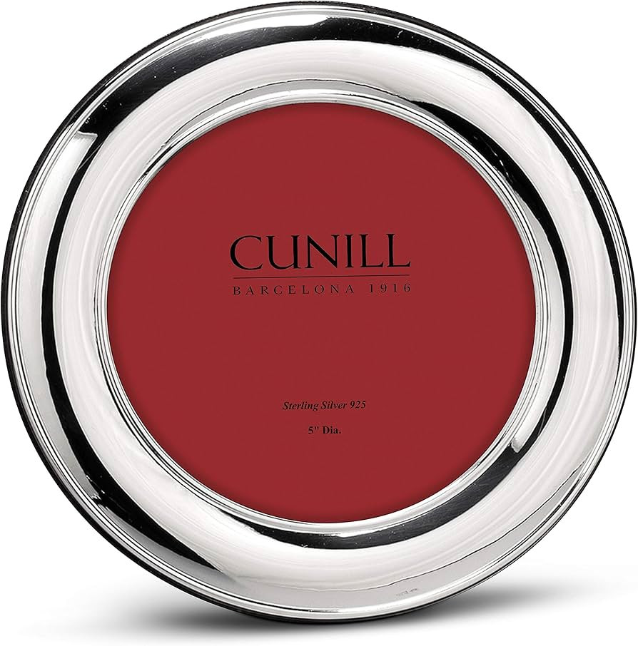 Cunill Palacios 5" Round Sterling Silver Engravable Picture Frame | Amazon (US)