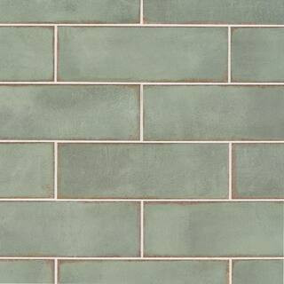 Santa Fe Green 3.93 in. x 11.96 in. Polished Ceramic Wall Tile (10.76 sq. ft./Case) | The Home Depot