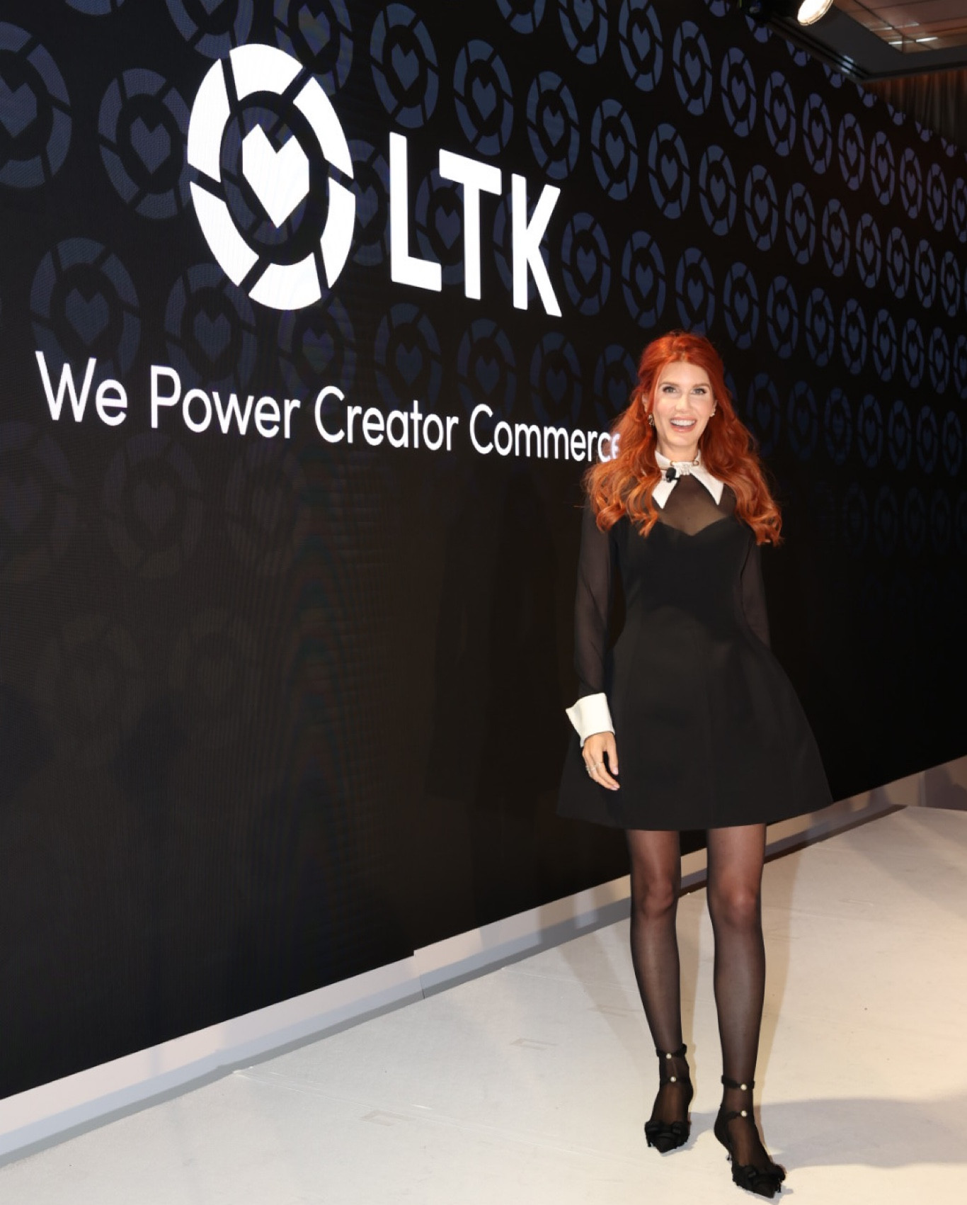 I like to dress in reverse by picking out my accessories first and finding the base layer to build around them. I got these Dior tights on pre-order and knew I wanted to wear them for #LTKcon. This dress paired perfect with them and tied in nicely with my other Dior accessories. 