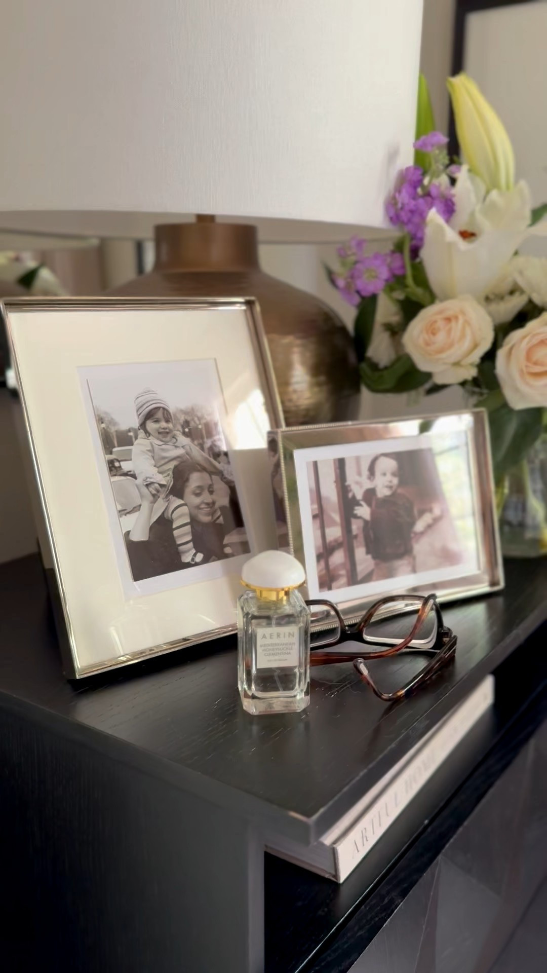 I keep a bottle of my favorite Aerin fragrance of the season on my nightstand to spritz on before bedtime. (Ps. So glad I brought these pottery barn frames to my nightstand, too! I love waking up to something this happy!!)

#LTKvlog #LTKdayinmylife #LTKHome