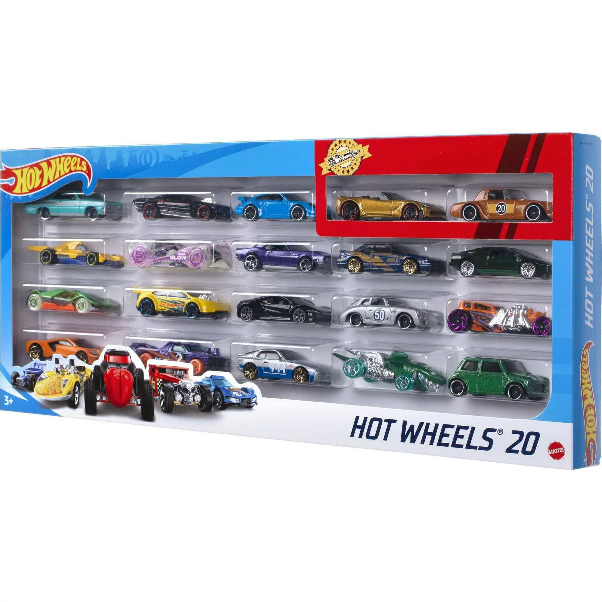 Hot Wheels Set of 20 Toy Sports & Race Cars in 1:64 Scale, Collectible Vehicles (Styles May Vary) | Walmart (US)