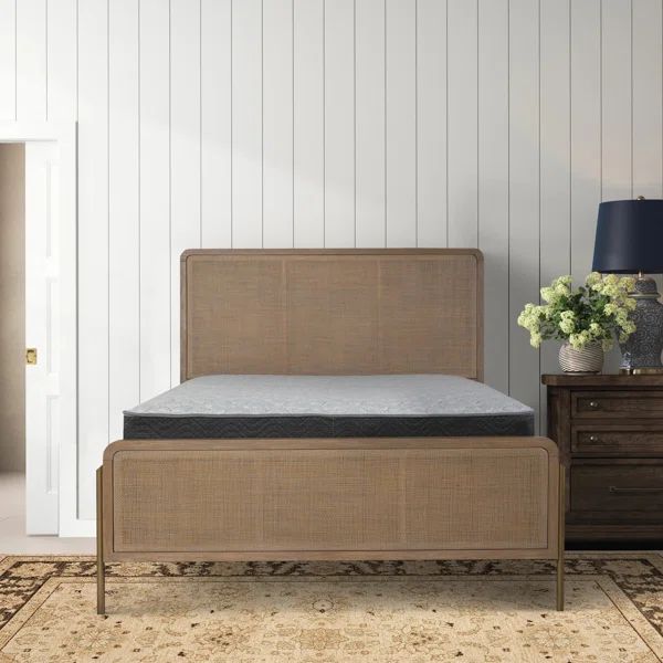 Stevie Sand Wash And Natural Cane Panel Bed | Wayfair North America