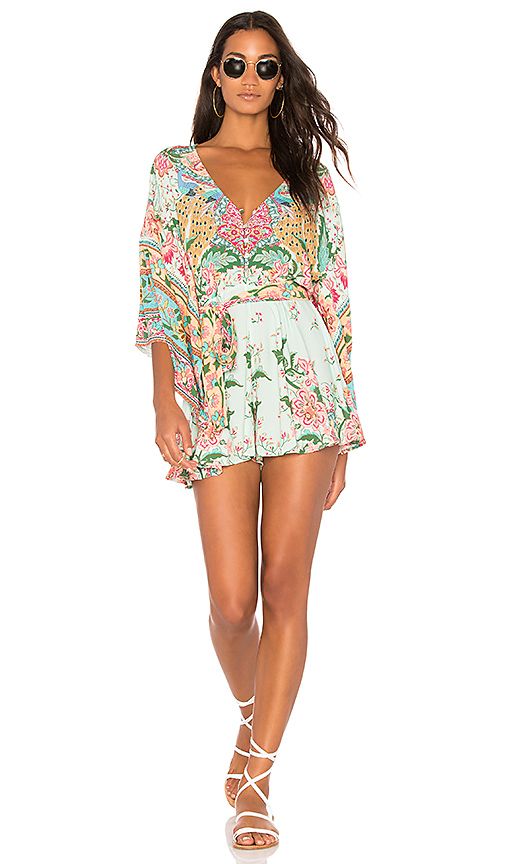 Spell & The Gypsy Collective Lotus Kimono Romper in Green. - size Aus 10/US M (also in Aus 12/US L) | Revolve Clothing