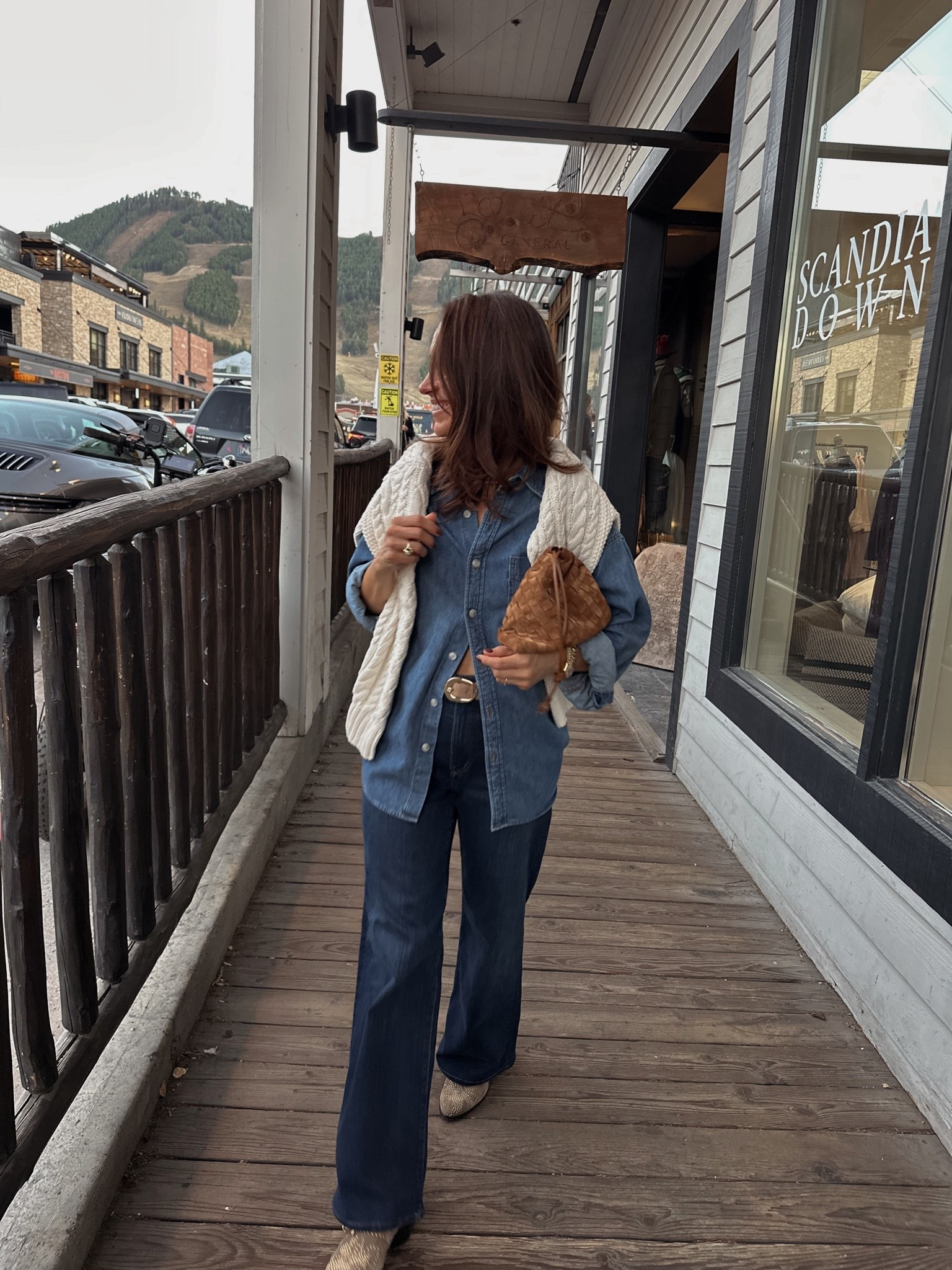 Landed in Jackson hole and out to dinner in denim on denim

#LTKOver40