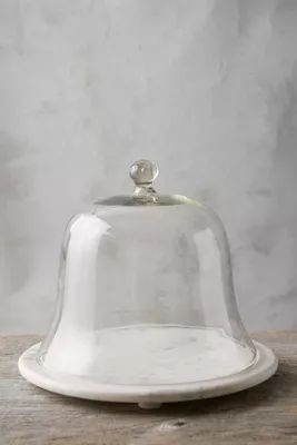 Marble + Glass Cake Cloche | Anthropologie (US)
