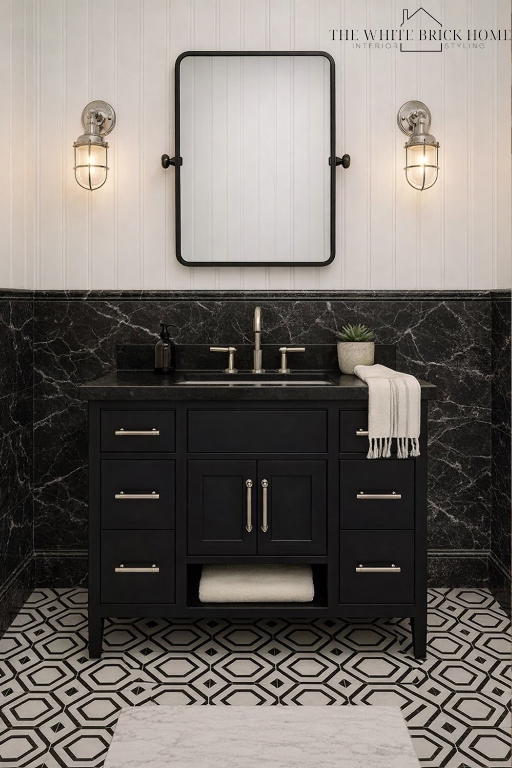 A bold yet timeless design that pairs a classic vanity with dramatic marble for a designer look! 

🖤🖤

Bath, bathroom, bathroom design, bathroom vanity, bathroom decor, bathroom mirror, bathroom lighting, bathroom ideas, power room, powder room design, rejuvenation, Wayfair, Amazon, pottery barn

#LTKSaleAlert #LTKSeasonal #LTKHome