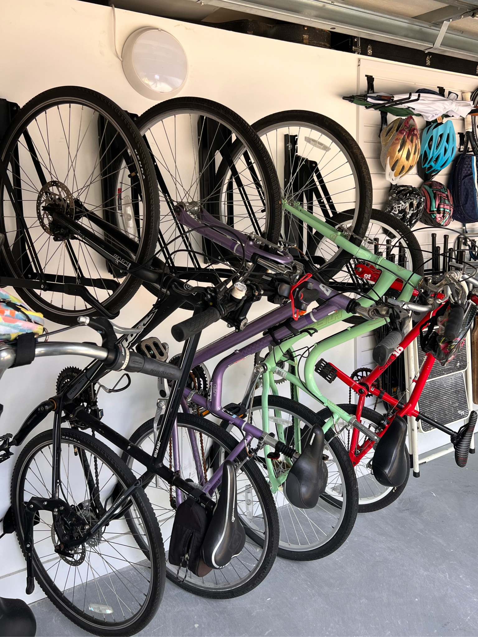 The perfect way to store bikes to save floor space in the garage.

#LTKActive #LTKHome
