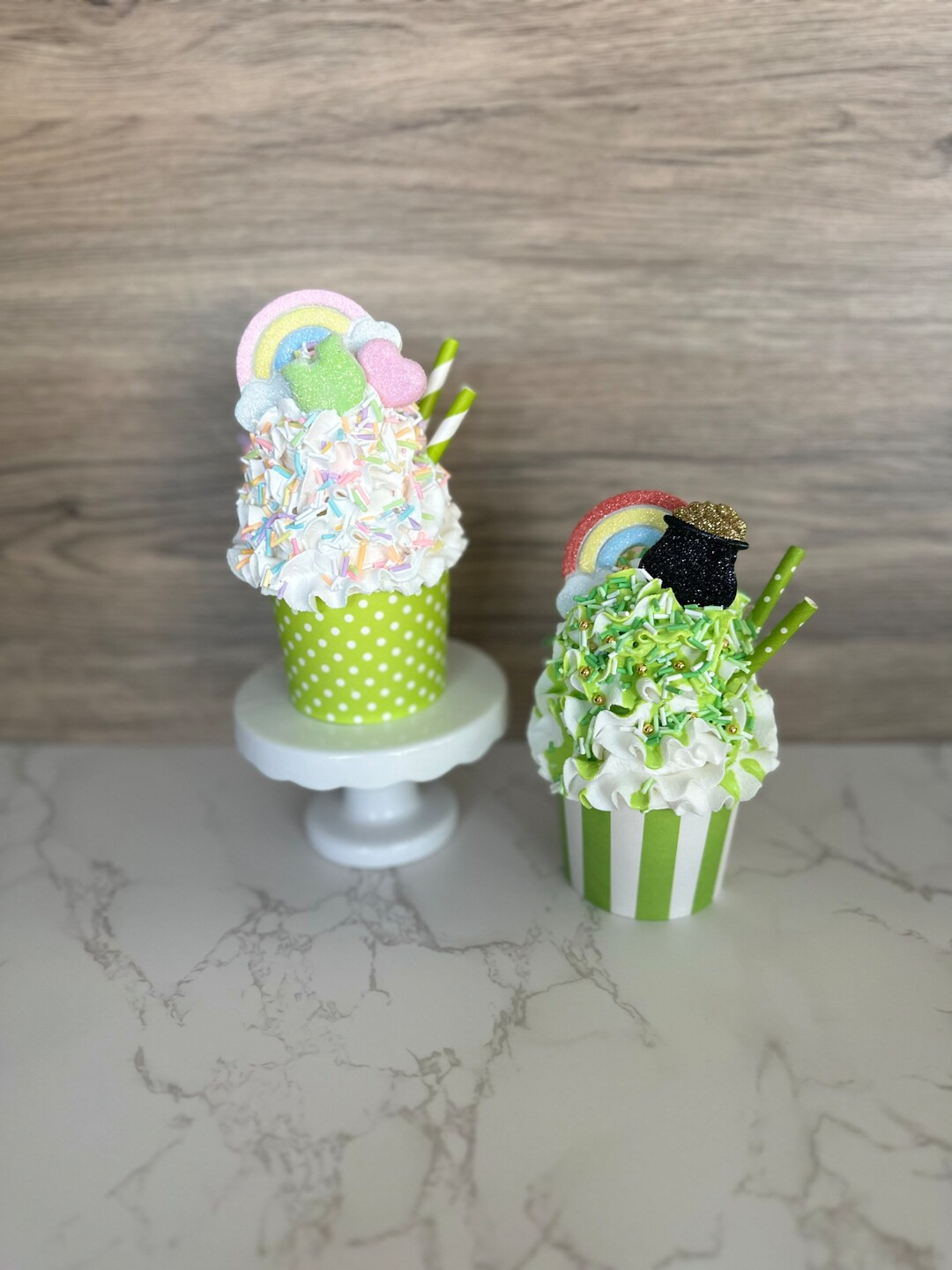 St Pattys Rainbow Cupcake - Etsy | Etsy (US)