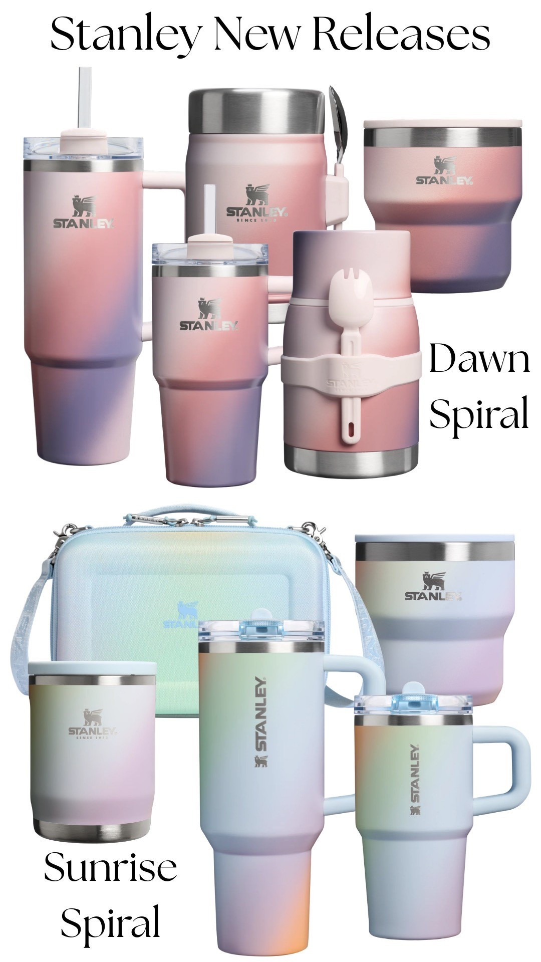 These Stanley new releases have me drooling!! Sunset spiral and dawn spiral are so cute and fun colors for spring! 

#LTKhome #LTKfindsunder50 #LTKstyletip