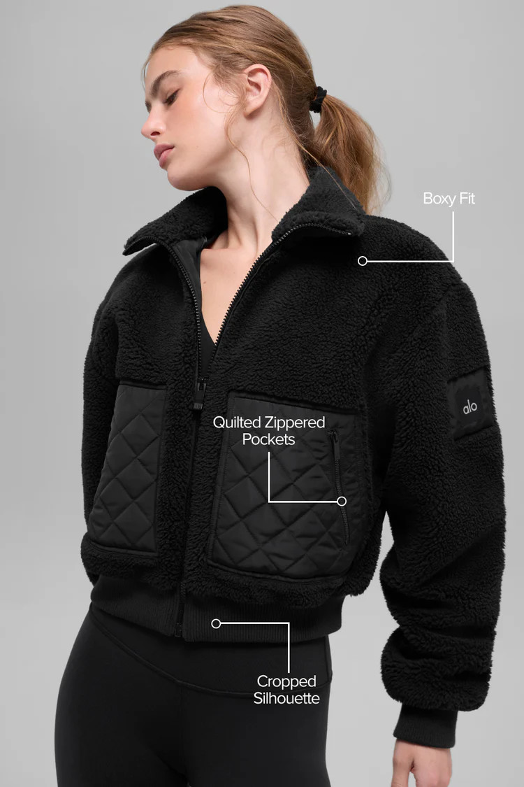 Sherpa Edge Bomber - Ivory | Alo Yoga (US)