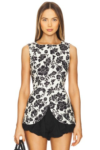 Romeo Vest in Bone & Black | Revolve Clothing (Global)