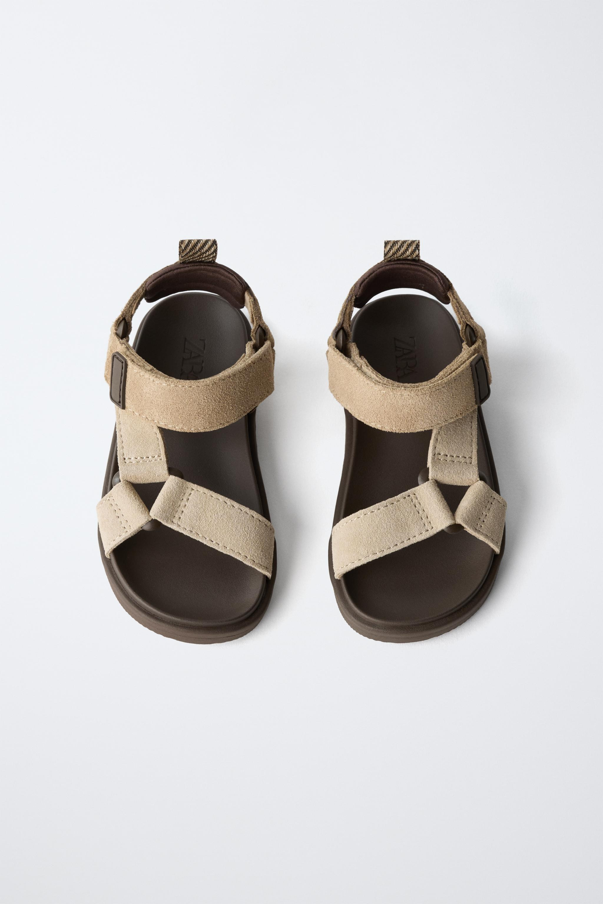 LEATHER TECHNICAL SANDALS | Zara US