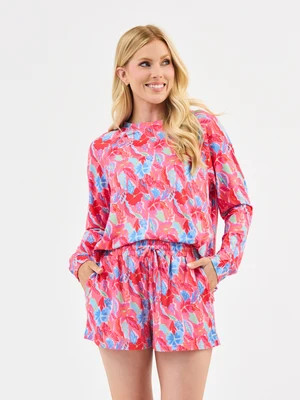Women's Annie Shorts Set | Fiji Breeze Pink | Mary Square