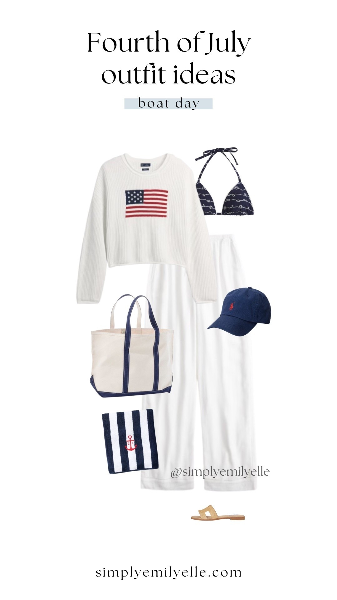 Fourth of July outfit, Fourth of July outfits, Fourth of July outfit idea, casual summer outfit idea, bbq outfit idea, summer bbq outfit idea, coastal outfit ideas, coastal grandmother, American flag sweater, red white and blue outfit

#LTKdayinmylife #LTKgrwm #LTKootd