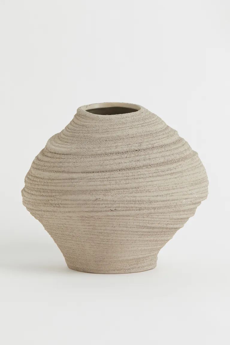 Vase asymétrique en grès cérame | H&M (FR & ES & IT)