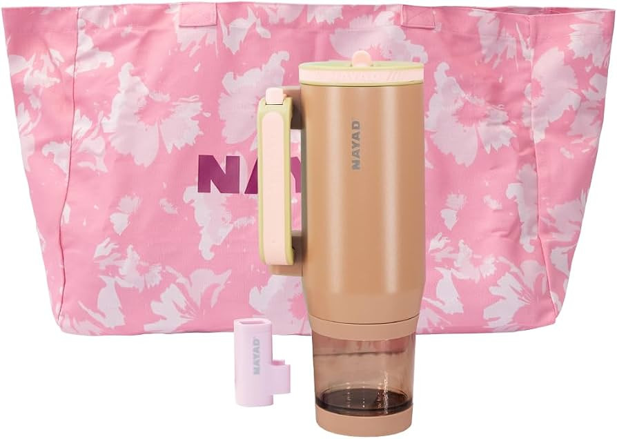 NAYAD Insulated Tumbler with Foldable Handle & Detachable Snack Box - 23oz Stainless Steel Travel... | Amazon (US)