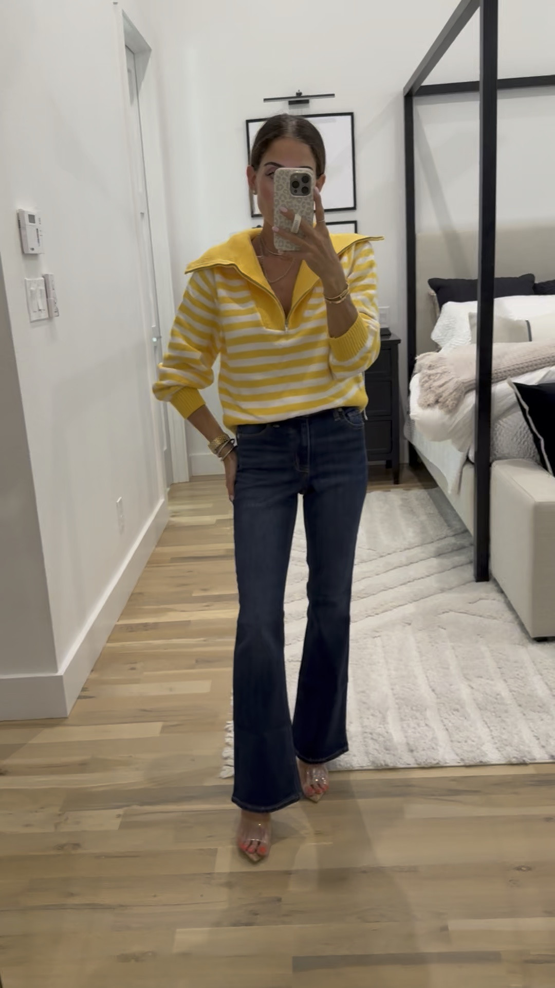affordable bootcut style size 00s love this wash for fall striped trending zip sweater size xs fall outfit petites jeans

#LTKPetite #LTKSaleAlert