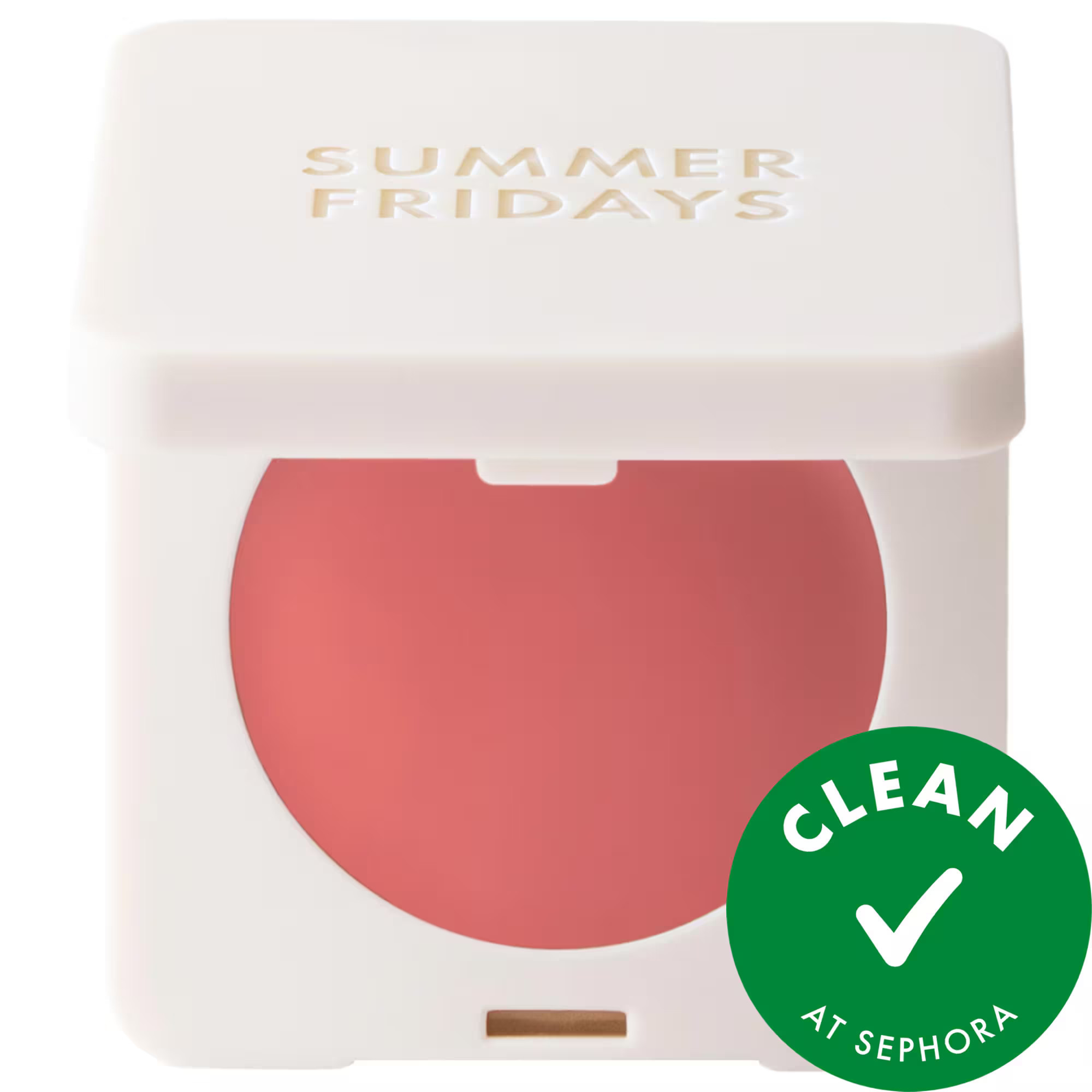 Summer Fridays Blush Butter Balm Hydrating Cream Blush with Peptides Soft Strawberry - neutral pink 0.008oz/2.4g | Sephora (US)
