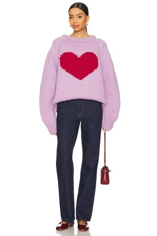 Heart Slouchy Pullover in Lilac | Revolve Clothing (Global)