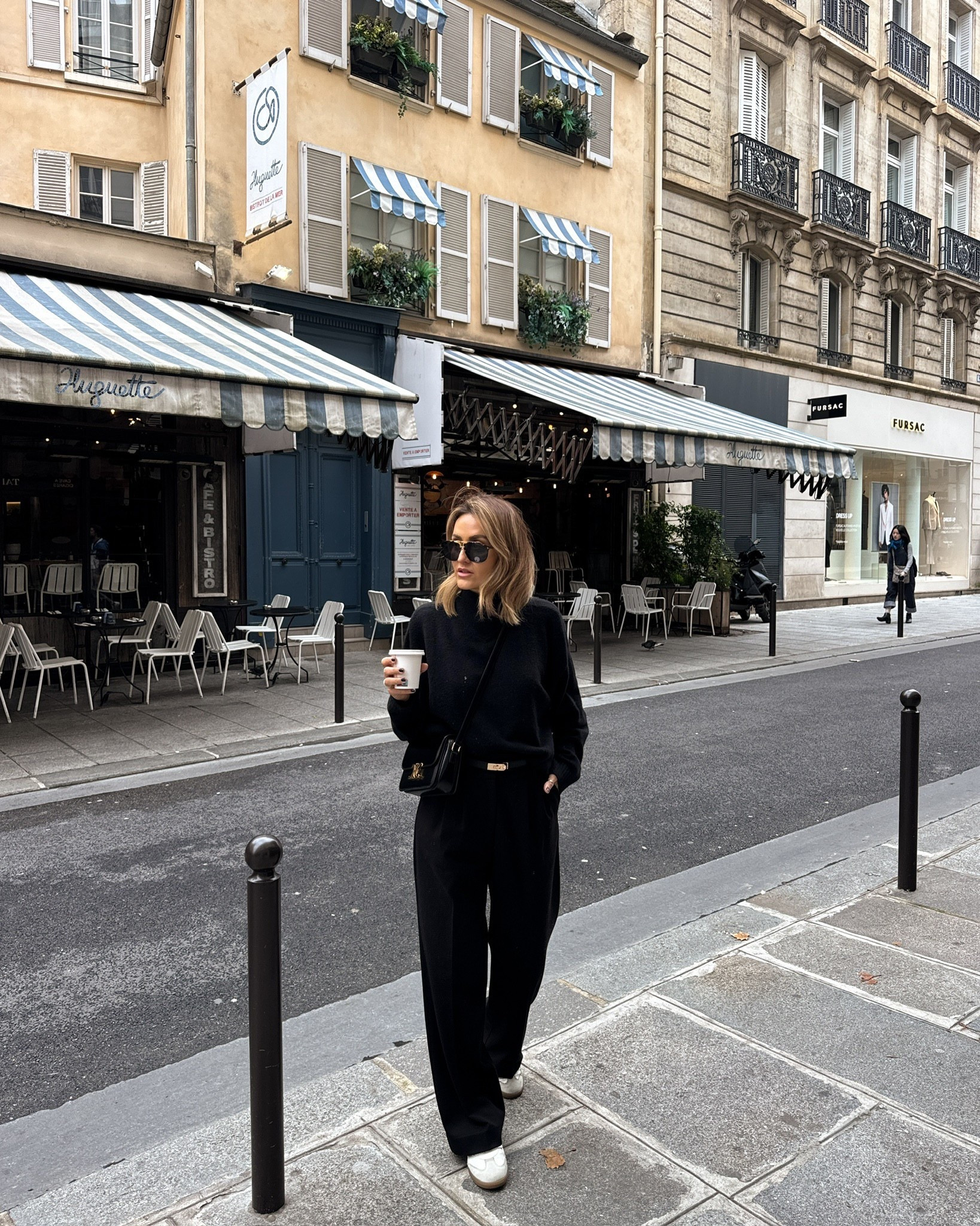 A timeless outfit love to bring back every once in awhile🖤 oversized mock neck sweater black trouser slacks with gold belt and leather crossbody

#LTKStyleTip #LTKTravel #LTKootd