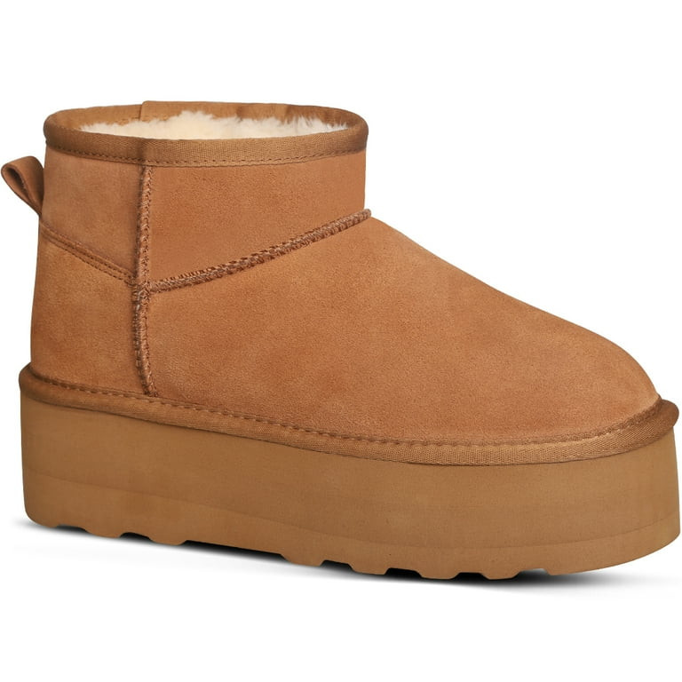 Platform Mini Boot For Women Short Ankle Boot Sneakers Snow Platform Anti-Slip Boot - Walmart.com | Walmart (US)