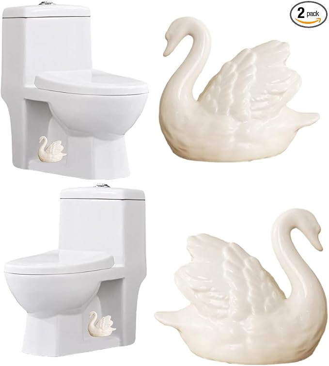 2PCS Toilet Bolt Covers Decorative, Ceramic Toilet Bolt Caps Decorative, Funny Toilets Screw Cove... | Amazon (US)