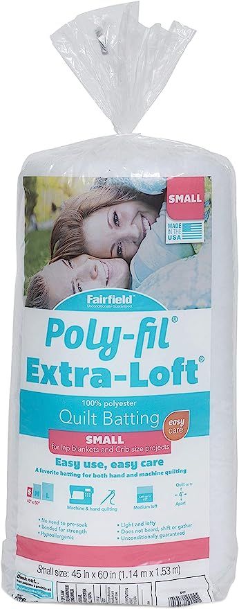 Fairfield X45B Bonded Polyester Batting Crib, 45" x 60", White | Amazon (US)