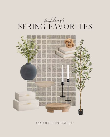 Kirkland a spring favorites and new arrivals | linen books | book boxes | shelf styling | taper holders | black vase | terracotta pot | olive tree | decor | home decor | interior design 
#LTKSALE 

#LTKhome