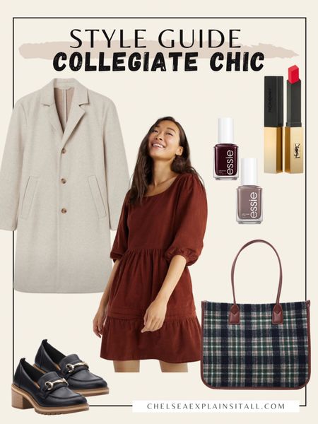 Obsessing over these fall collegiate vibes especially this gorgeous plaid bag!! Perfect for fall and winter vibes and under $50! Paired this light cream Peacoat with a brown dress and heeled loafers. Top with these essie nail polish colors and a pop of red lipstick to complete the look. Perfect holiday outfit or family photo outfit too! 



#LTKfindsunder50 #LTKshoecrush #LTKHoliday