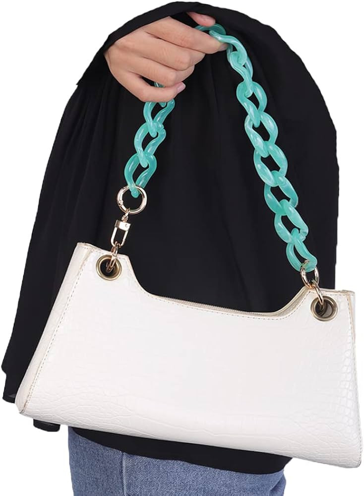 Wiwpar Acrylic Bag Straps Chains Purse Bag Handle Shoulder Straps Replacement Bag Chain with Buck... | Amazon (US)