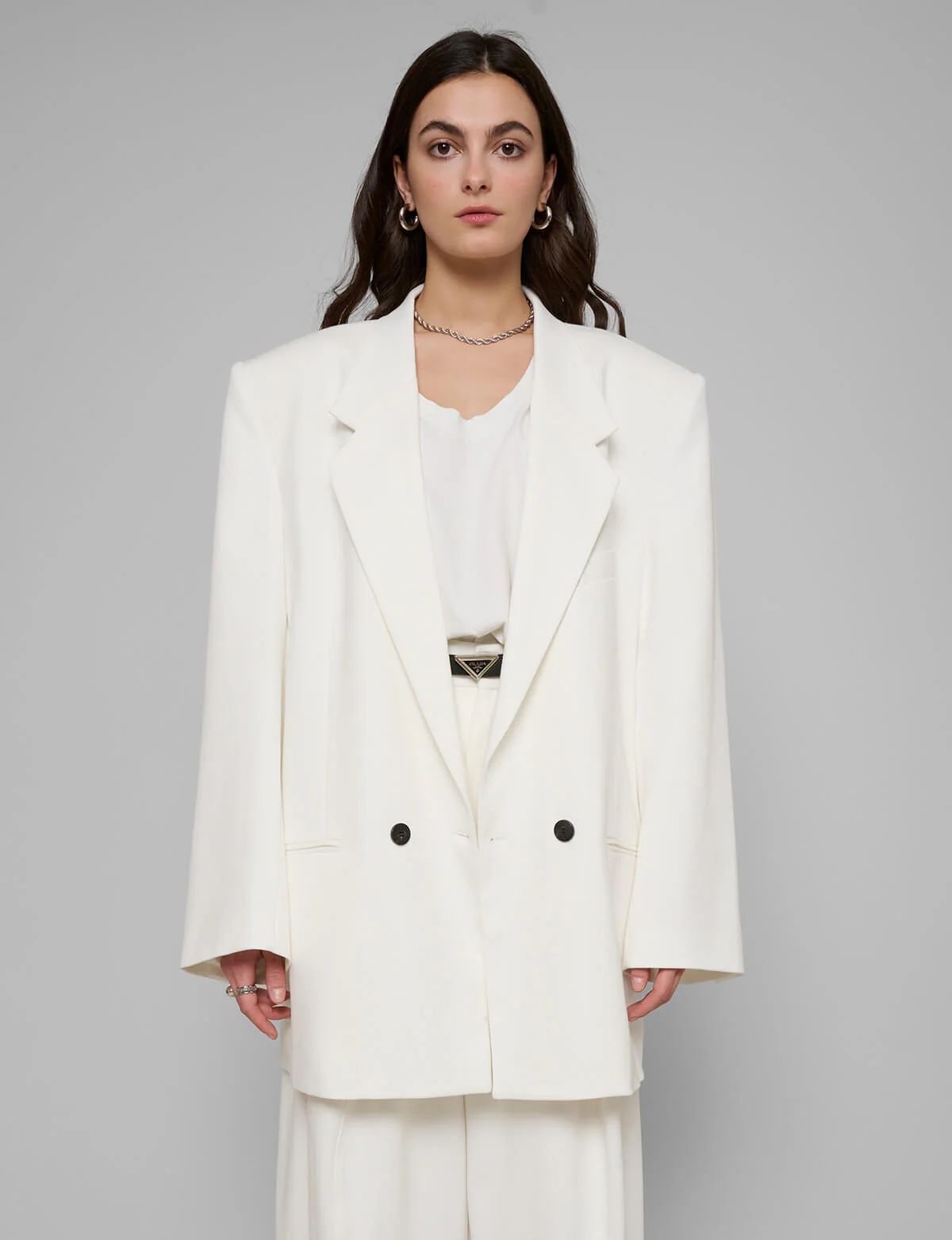 Oversized White Blazer | Pixie Market