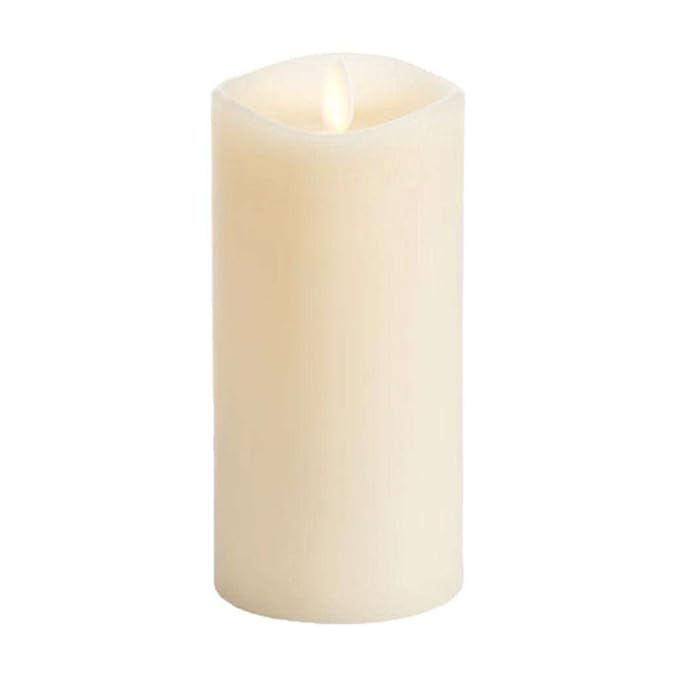 Luminara Flameless Candle: 360 Degree Top, Vanilla Scented Moving Flame Candle with Timer (6" Ivo... | Amazon (US)