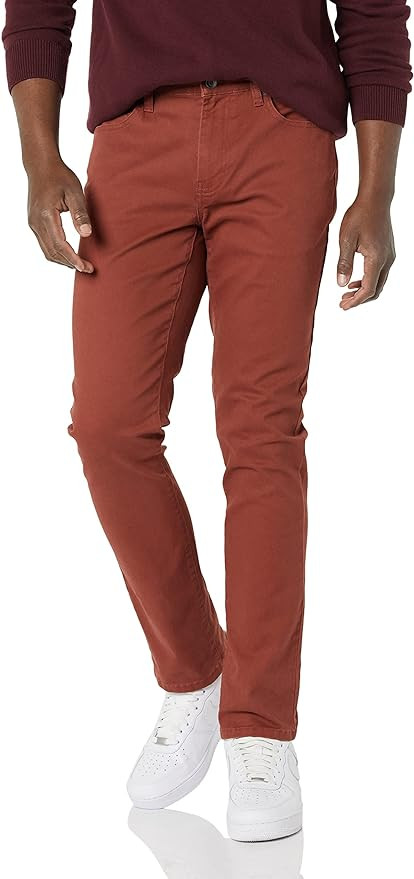 Amazon Essentials Men's Slim-Fit Pants, 5-Pocket Stretch Twill Design | Amazon (US)